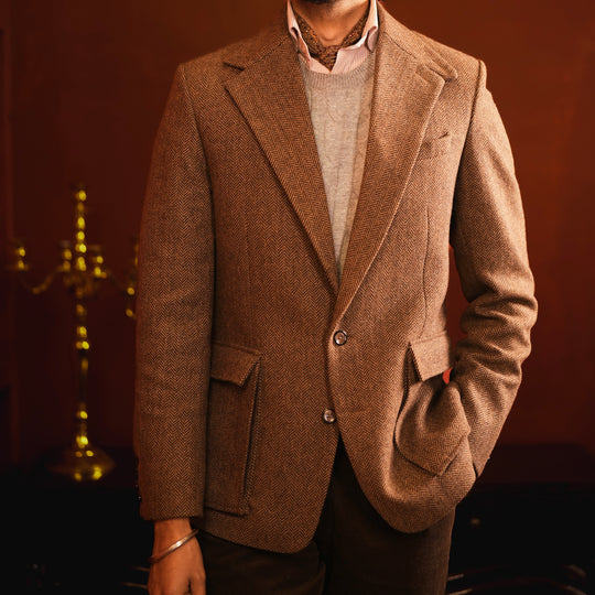 MONTEBELLO HERRINGBONE SPORTS COAT