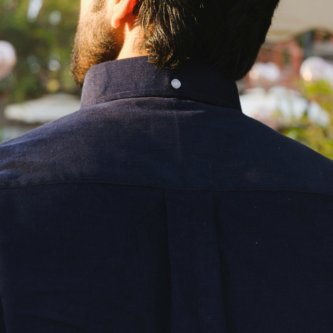 NAVY BLUE PINWALE CORDUROY SHIRT